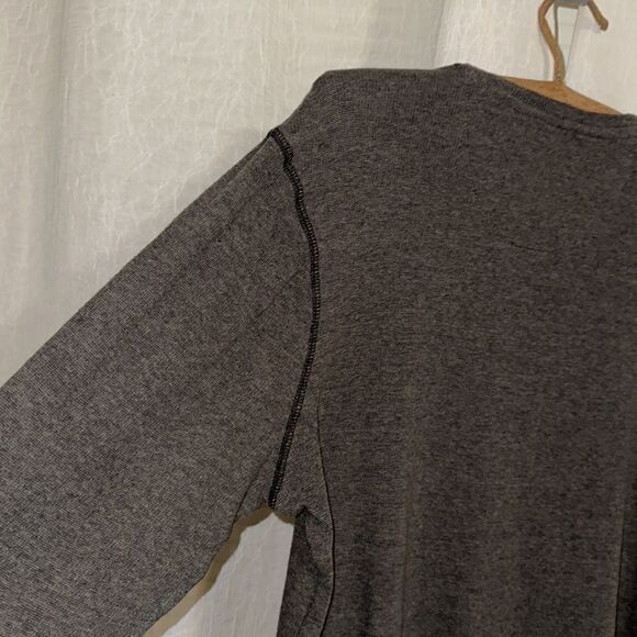 Buckle Reclaim L Crewneck Pullover Knit Army Camo Green Unhemmed Sweater - Picture 8 of 10